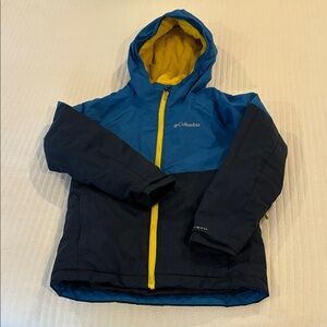 Columbia Navy and Yellow Hooded Jacket